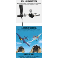 CORSAIR F4U 4CH 400MM BRUSHED W/GYRO EPP RTF -V761-8